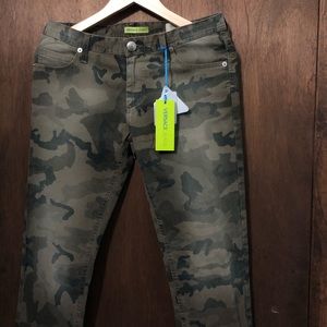 Versace Camouflage Military Faded Gabardine Denim